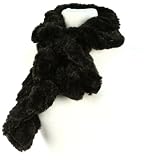 Super Soft Winter Faux Fake Animal Fur Furry Fuzzy Winter Scarf Neckwarmer Black