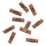 Real Copper Bali Coil & Squiggle Tube Beads 12mm X 4mm (10)