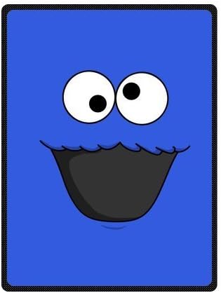 Wendy home Custom Cookie Monster Come Galletas Custom Blanket 58inches x 80inches (Large) Fleece Throw Blanket Indoor / Outdoor Blanket