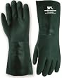 Wells Lamont 167L 14-Inch Green PVC Coated with Cotton Fleece Lining, Gauntlet Cuff, Large