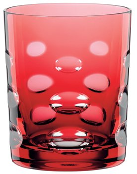 Nachtmann Skin Tumbler/Double Old Fashioned Glass, Gold-Ruby