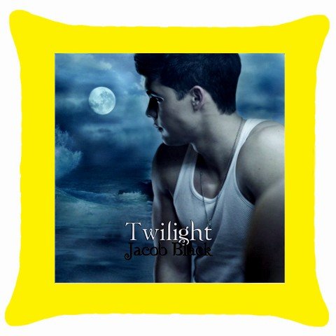 Throw Pillow Case Yellow of Twilight Jacob Black at the Beach