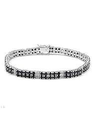 Genuine Morne Rouge (TM) Bracelet. 6.11 Ctw Sapphire Sterling Silver Bracelet - Material/Stone: Sapphire. 19.6 grams in weight and 7.5 inches in length. 100% Satisfaction Guaranteed.