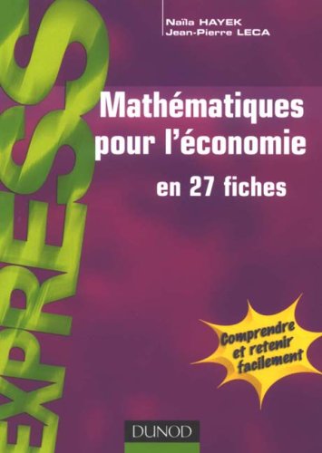 Math�matiques pour l'�conomie