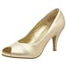 Kenneth Cole Reaction Women's Im Rich Dress Peep Toe High Heel,Light Gold