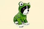 Frog Dog Statue