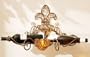 ~ Fleur de Lis Wine Rack Candleholder Wall Mount