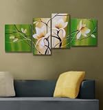 Modern Oil Painting on Canvas Stretched - Spring Green