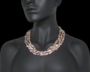 HinsonGayle DIVA Collection AAA Exotic Metallic 8-20mm Naturally Multicolored Keshi Cultured Pearl Rope Necklace (65 Inches) {{{GET A FREE NECKLACE WITH COUPON, SEE DETAILS BELOW}}}