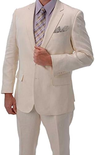 Affazy Ivory Linen Suit = 40S