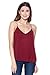Alexander + David Womens Racerback V-Neck Camisole Tank Top Flowy Jersey Spaghetti Strap Cami