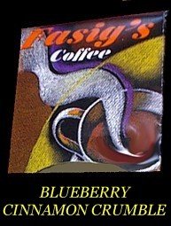 Blueberry Cinnamon Crumble Flavored Coffee 12 oz. Perk Grind by Fasig's Coffee