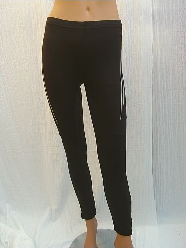 Laufhose, Runninghose für Damen und Herren, schwarz/orange, Grössen: S M L XL