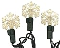 Good Tidings 23-Foot Indoor/Outdoor Holiday Christmas Light Set with 70 Snowflake-Shaped LED  , Clear