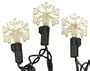 Good Tidings 23-Foot Indoor/Outdoor Snowflake-Shaped LED Holiday Light Set, Clear