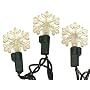 Good Tidings 23-Foot Indoor/Outdoor Holiday Light Set with 70 Snowflake-Shaped LED Lights, Clear