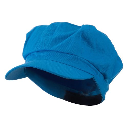 Cotton Elastic Newsboy Cap-Turquoise W15S51F