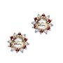 14K Yellow Gold 1/4 ct. Diamond with Alternating 3/8 ct. Ruby Earring Jackets