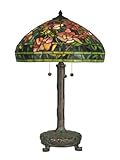 Dale Tiffany TT90425 Tiffany Table Lamp, Dark Antique Bronze and Art Glass Shade