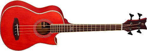 Ortega D-WALKER-RD Akustik Shortscale Bass inkl. Gigbag und Gurt, rot Preisvergleich