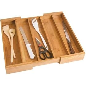 Lipper International 8892 Bamboo Expandable Utensil Organizer by Lipper