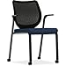 HON Nucleus Series Multipurpose Stacking Chair, Black/Blue
