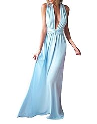 Sexy Chiffon Halter Plunging Neck Cocktail Club Dress/Party Dress/Maxi Dress 