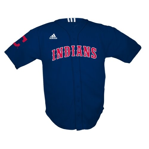MLB Infant/Toddler Boys' Cleveland Indians Screen Print Baseball Jersey (Dark Navy, Medium/3T)