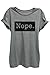 NOPE. Relaxed T-Shirt Tee - Women - Deep Heather Grey
