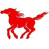 Mustang Temporary Tattoos Red
