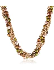 Potato Freshwater Cultured Pearl and Gold Tone Chain and Shortener Twister Necklace Set, 36"