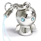 Protection Engel Angel Aquamarine Mobile Phone Case MP3 Player Charm with Original Swarovski Crystals