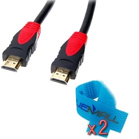 GTMax 50FT HDMI TO HDMI 1.4 HSP Cable (Red / Black) + 2x Cable Tie for LCD HD TV / HDTV , DVD , PS3 , XBOX 360