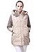 MIYA Women's Warm Thickened Hooded Down Jacket Women Long Overcoat for Women Coat