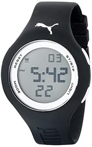PUMA Men's PU910801017 Loop Large Digital Black and White Watch