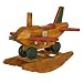 EXP Antique Style Wooden Airplane Design Decorative Rocking Horse 30"