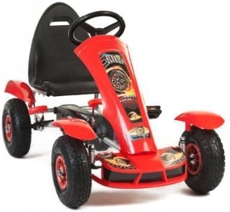 Kids Pedal Go Kart Buggy Car Rubber Wheels RED TAKDistribution by Tigris