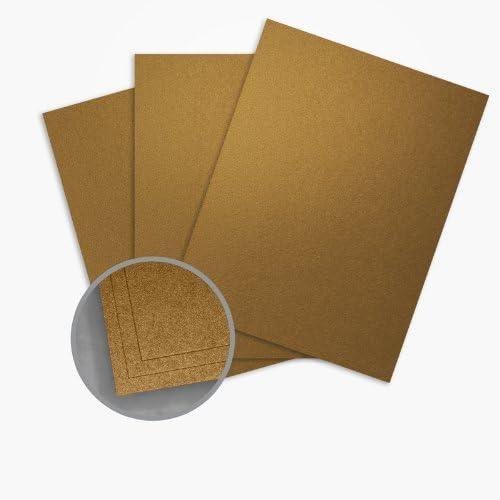 Stardream Antique Gold Card Stock - 8 1/2 x 11 in 105 lb Cover Smooth C/2S 100 per Package by Neenah Paper Stardream