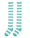 ZANZEA Womens Over Knee Thigh High Socks Long Striped Stocking Blue One Size