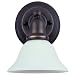 Sea Gull Lighting 44060-782 Sussex Collection One-Light Wall Sconce, Heirloom Bronze Finish with Satin Etched Glass