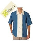 Cubavera Ivory Inset Panel Camp Shirt CM112