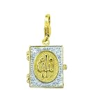 14K Yellow Gold Diamond Koran Charm