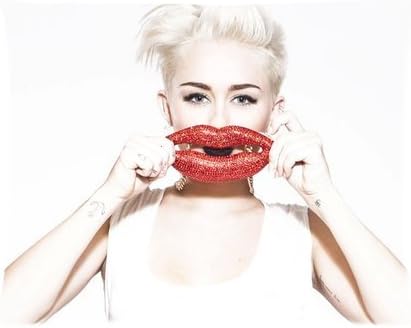 Movie Music Star & Singer Series Personalized Custom Soft Pillow Case Cover 20X26 (One Side) - Best Populur Cool Sexy Miley Cyrus Funny Red Big Lip Pillowcase For Fan Design