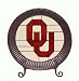 Oklahoma Sooners Stained Glass Charger Lamp