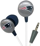 iHip NFF10200NEP NFL New England Patriots Mini Ear Buds, Blue/Red/White