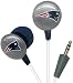 iHip NFF10200NEP NFL New England Patriots Mini Ear Buds, Blue/Red/White