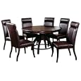 Hillsdale Nottingham Round Counter Height 7-Piece Dining Set, Dark Espresso, Set Includes 1-Table and 6 Stools