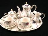 Miniature Porcelain Butterfly And Dragonfly Teaset Wonderful For Teaset Collectors