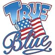True Blue~american Flag Adult Sweatshirt