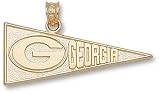 Georgia Bulldogs Solid 10K Gold ''G'' Pennant Pendant